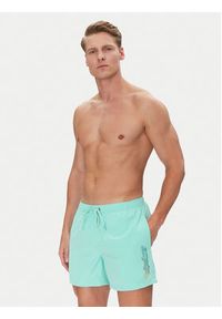 Quiksilver Szorty kąpielowe Spl Fineline Volley 15 EQYJV04141 Turkusowy Regular Fit. Kolor: turkusowy. Materiał: syntetyk #3