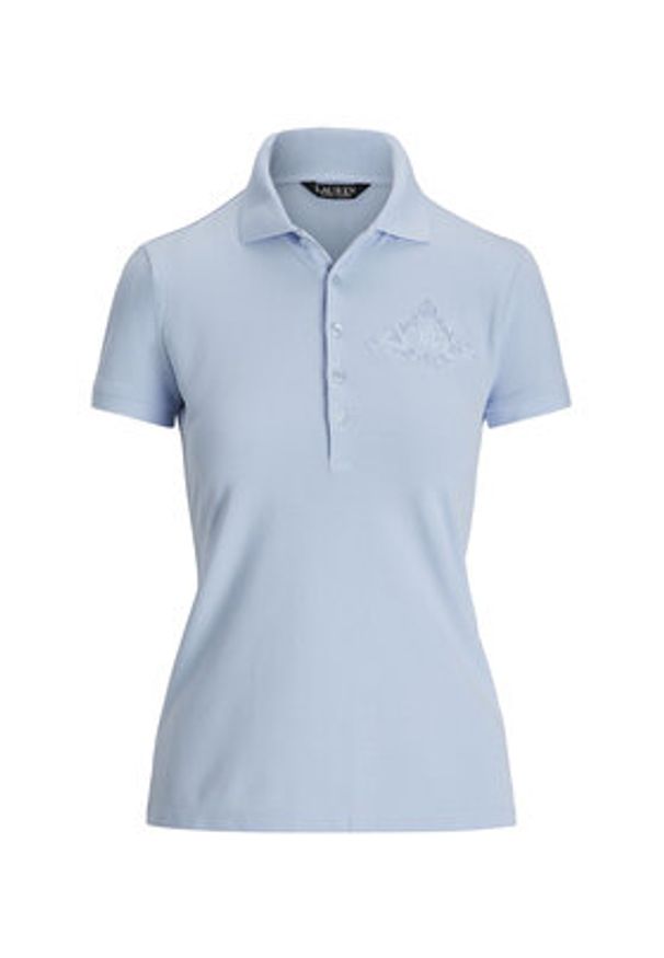 Lauren Ralph Lauren - LAUREN RALPH LAUREN Polo 200966129001 Błękitny Slim Fit. Typ kołnierza: polo. Kolor: niebieski. Materiał: bawełna