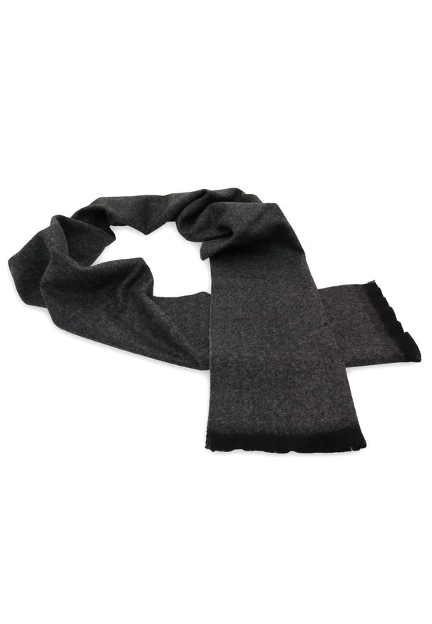 Adam Collection - Szary gładki szal męski A2. Kolor: szary. Materiał: akryl. Wzór: gładki