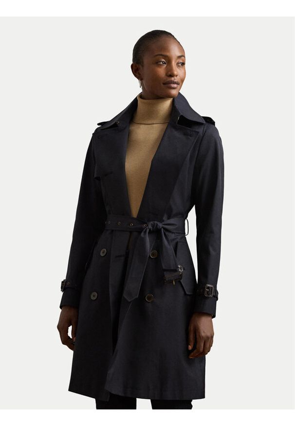 Lauren Ralph Lauren - LAUREN RALPH LAUREN Trencz 297967122003 Granatowy Regular Fit. Kolor: niebieski. Materiał: syntetyk, bawełna