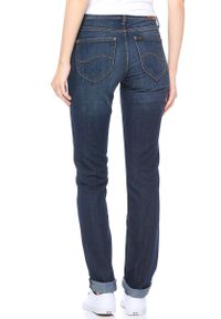 Lee - LEE MARION STRAIGHT DAMSKIE SPODNIE JEANSOWE EVENING BLUE L301AAKS