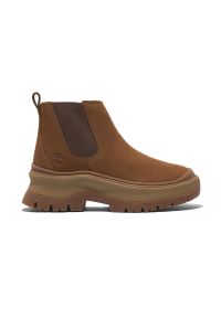 Sztyblety damskie Timberland Roxie Lane MID CHELSEA BOOT RUST NUBUCK. Kolor: brązowy. Materiał: nubuk