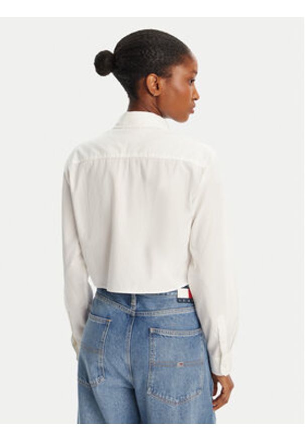 Tommy Jeans Koszula DW0DW21400 Biały Relaxed Fit. Kolor: biały. Materiał: bawełna