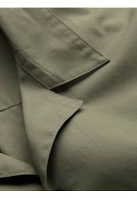 Ombre Clothing - Koszula męska z krótkim rękawem i kubańskim kołnierzem - khaki V4 - Rozmiar: XXL. Okazja: na co dzień. Kolor: brązowy. Materiał: tkanina, bawełna. Długość rękawa: krótki rękaw. Długość: krótkie. Wzór: gładki, jednolity. Sezon: lato. Styl: klasyczny, casual #3