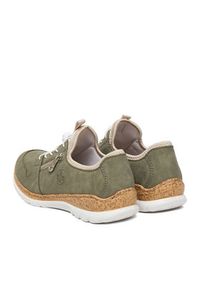 Rieker Półbuty N42G0-52 Zielony. Kolor: zielony. Materiał: materiał #8