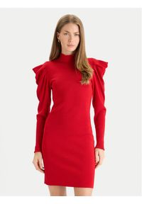 TwinSet - TWINSET Sukienka dzianinowa 252AT3010 Czerwony Slim Fit. Kolor: czerwony. Materiał: wiskoza #1