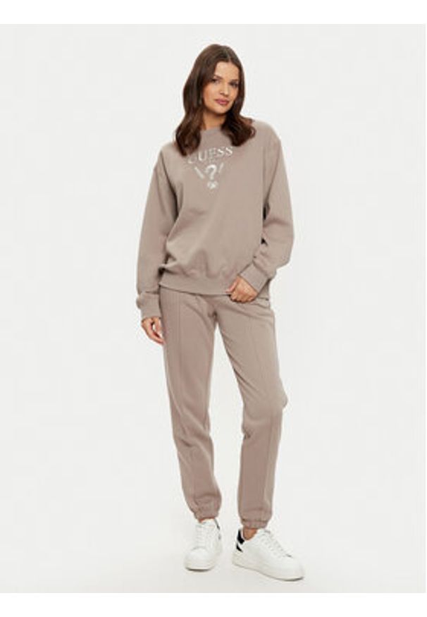 Guess Bluza V5RQ12 KC3D2 Szary Regular Fit. Kolor: szary. Materiał: syntetyk, bawełna