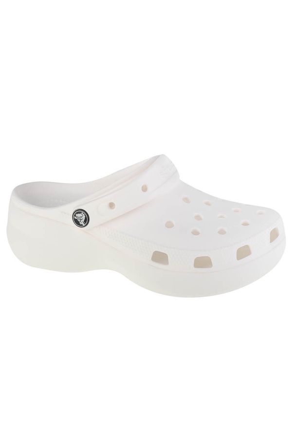 Buty do chodzenia damskie Crocs Classic Platform Clog. Kolor: biały. Materiał: syntetyk, materiał. Obcas: na platformie