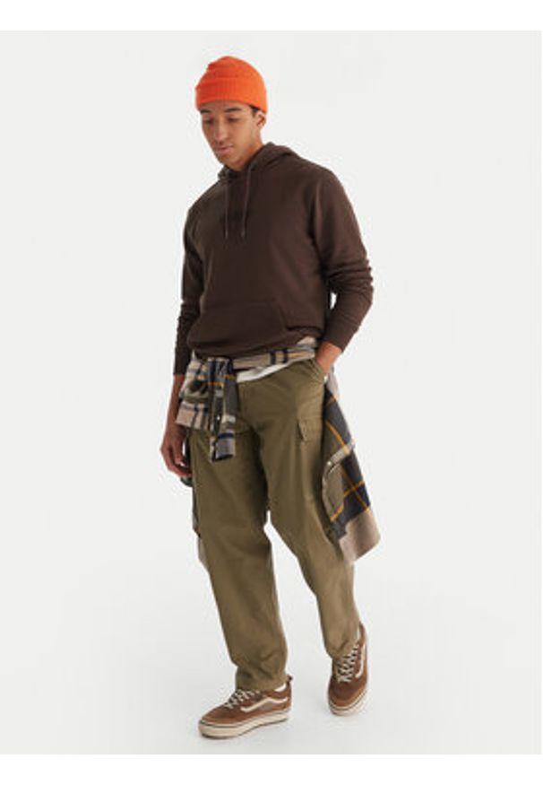 Quiksilver Bluza Screen Fleece Fineline EQYFT05136 Brązowy Regular Fit. Kolor: brązowy. Materiał: syntetyk, bawełna