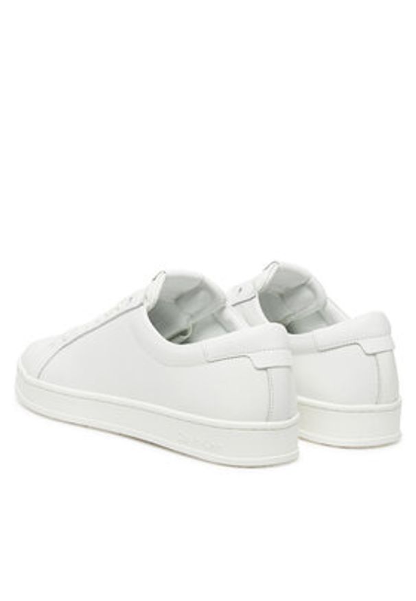 Calvin Klein Sneakersy Low Top Lace Up Lth HM0HM01971 Biały. Kolor: biały. Materiał: skóra