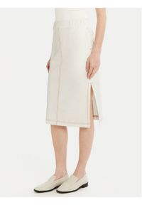 Max Mara Leisure Spódnica midi Otto 2516771017 Biały Regular Fit. Kolor: biały. Materiał: bawełna