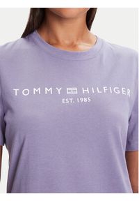TOMMY HILFIGER - Tommy Hilfiger T-Shirt WW0WW40276 Fioletowy Regular Fit. Kolor: fioletowy. Materiał: bawełna #4