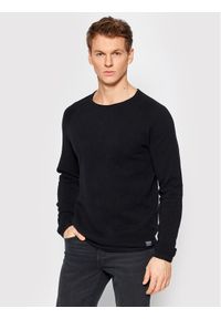 Jack & Jones - Jack&Jones Sweter Hill 12157321 Czarny Regular Fit. Kolor: czarny. Materiał: bawełna