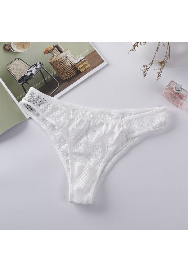 Intica - Figi koronkowe klasyczne eleganckie Sumru. Kolor: biały. Materiał: koronka. Wzór: koronka