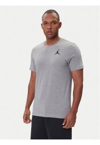 Nike T-Shirt DC7485 091 Szary Regular Fit. Kolor: szary. Materiał: bawełna