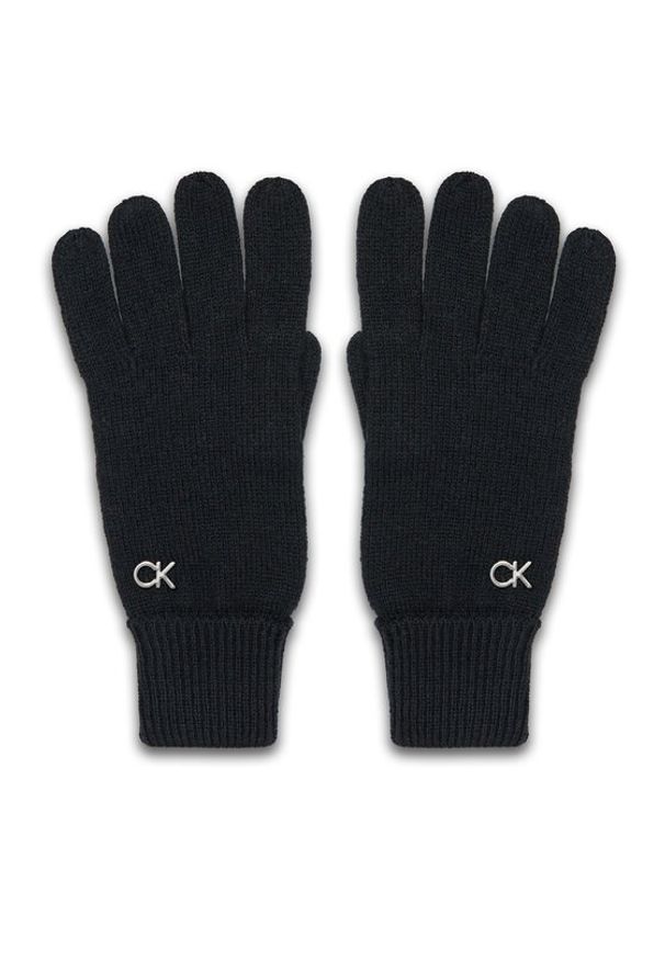 Calvin Klein Rękawiczki Damskie Chunky K60K612618 Czarny. Kolor: czarny. Materiał: wełna, materiał