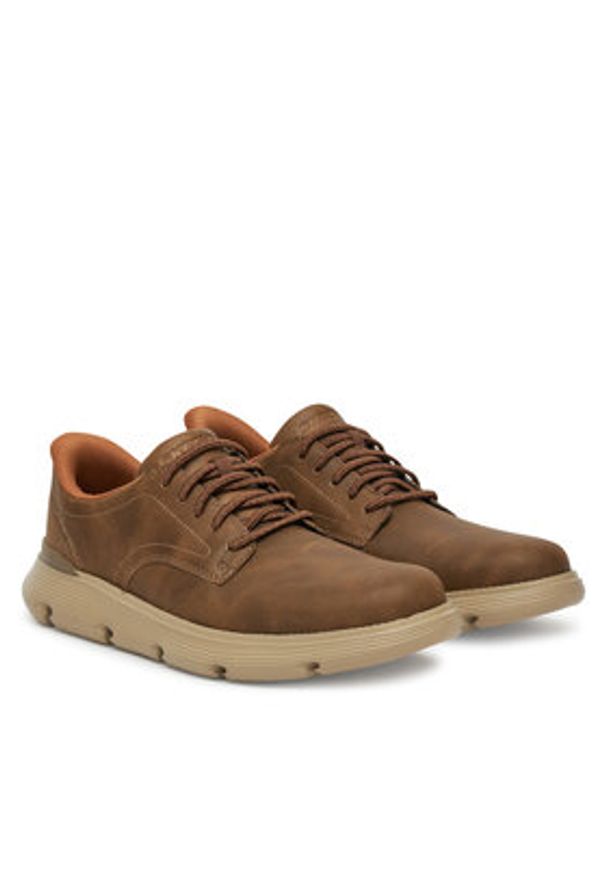 skechers - Skechers Sneakersy Garza-Duran 205353/TPE Brązowy. Kolor: brązowy. Materiał: skóra