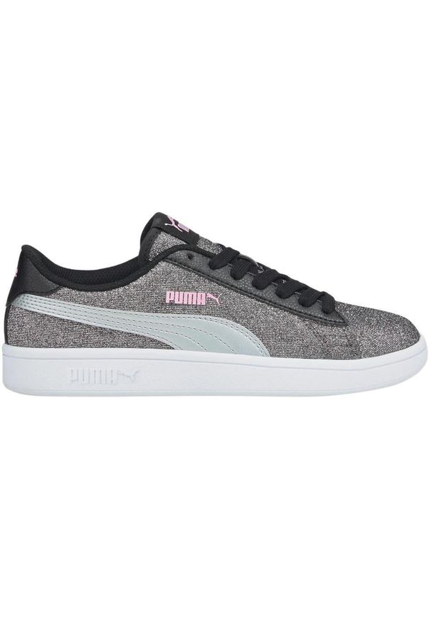 Buty dla dzieci Puma Smash v2 Glitz Glam. Kolor: szary. Sport: turystyka piesza