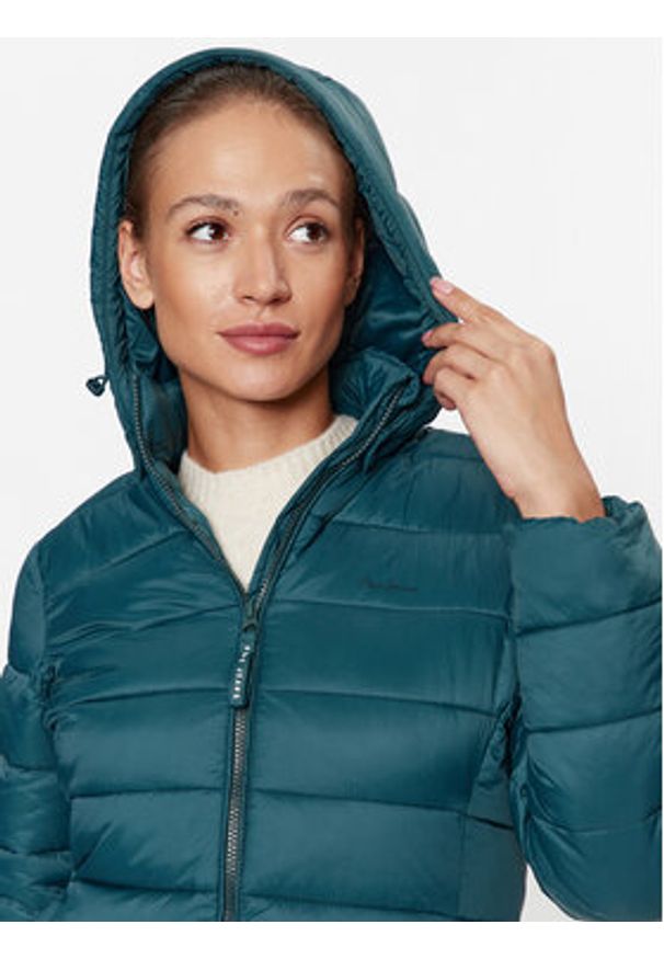 Pepe Jeans Kurtka zimowa Maddie Long PL402252 Zielony Regular Fit. Kolor: zielony. Materiał: syntetyk. Sezon: zima