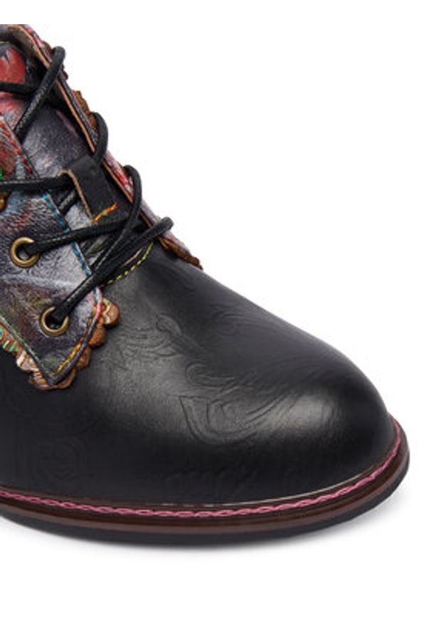 Laura Vita Półbuty Eleao 08 Czarny. Kolor: czarny. Materiał: skóra