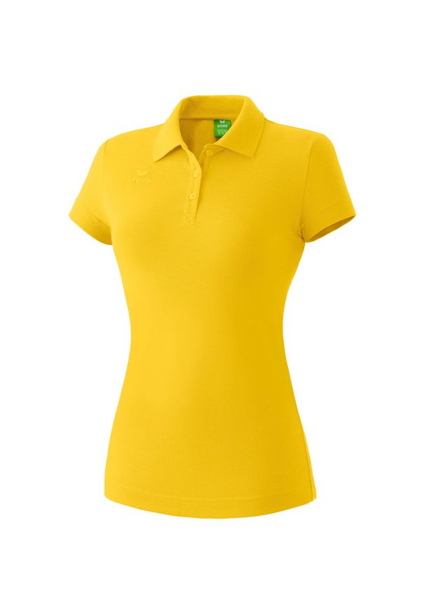 ERIMA - Damska koszulka polo Erima Teamsport. Typ kołnierza: polo. Kolor: żółty. Materiał: bawełna, elastan