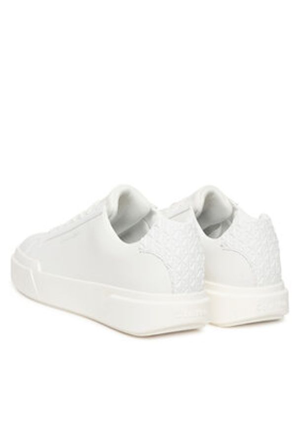 Calvin Klein Sneakersy Chunky Cupsole Laceup Lth Bt Aop YW0YW02036 Biały. Kolor: biały. Materiał: skóra