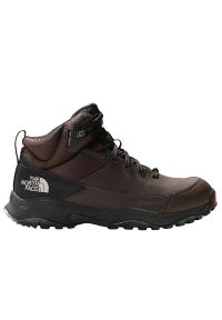 Buty męskie The North Face Storm Strike III 0A7W4GU6V1 - brązowe. Kolor: brązowy. Materiał: syntetyk, skóra. Szerokość cholewki: normalna. Sezon: zima #1
