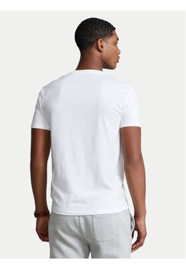 Polo Ralph Lauren T-Shirt 710671453008 Biały Slim Fit. Typ kołnierza: polo. Kolor: biały. Materiał: bawełna