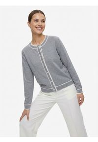 Sinsay - Kardigan z kontrastową lamówką - szary. Kolor: szary #1