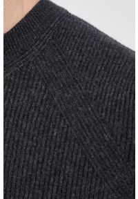 Sisley Sweter z domieszką wełny męski kolor czarny. Okazja: na co dzień. Kolor: czarny. Materiał: wełna. Długość rękawa: długi rękaw. Długość: długie. Styl: casual #4