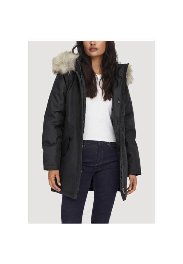 only - Parka Kobieta ONLY ONLNEWKATY PARKA LIFE OTW CC. Kolor: czarny. Sezon: zima