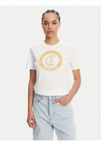 Just Cavalli T-Shirt 78PAHE13 Biały Regular Fit. Kolor: biały. Materiał: bawełna