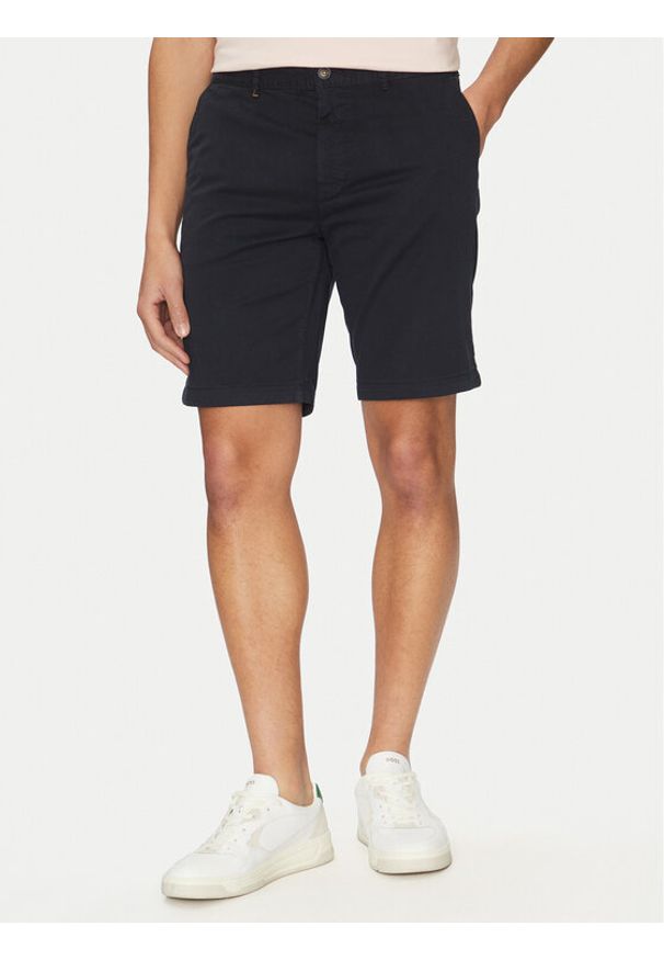 BOSS Szorty materiałowe 50536723 Granatowy Slim Fit. Kolor: niebieski. Materiał: bawełna