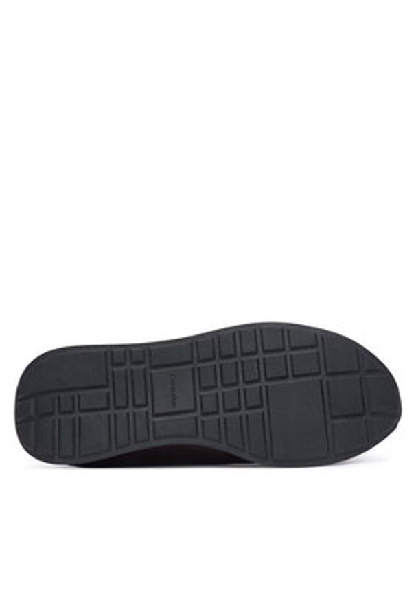 Calvin Klein Sneakersy Retro Runner Sock Panl Lth Neo HW0HW03118 Brązowy. Kolor: brązowy. Materiał: skóra
