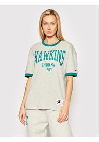 Champion T-Shirt Unisex STRANGER THINGS Hawkins 217756 Szary Custom Fit. Kolor: szary. Materiał: bawełna #8