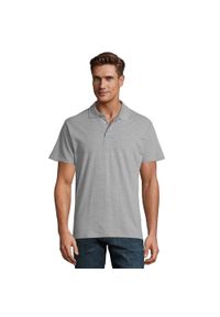 SOL'S - Męska Koszulka Polo Spring II Melange. Typ kołnierza: polo. Kolor: szary #1