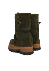 Naked Wolfe Botki Disturb Zielony. Kolor: zielony. Materiał: skóra, zamsz #3