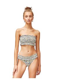 Tory Burch - TORY BURCH - Top od bikini z nadrukiem Costa. Kolor: biały. Wzór: nadruk #5