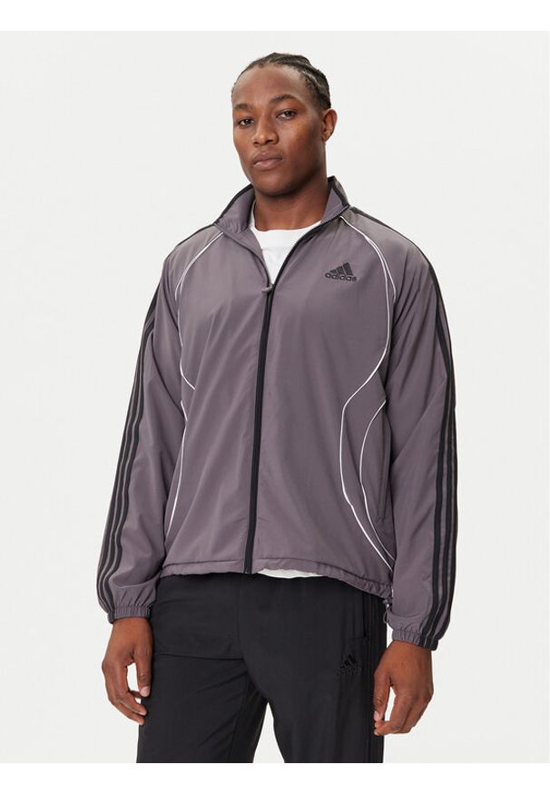 Adidas - adidas Bluza Teamgeist adicolor JW5865 Szary Loose Fit. Kolor: szary. Materiał: syntetyk