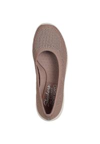skechers - Mieszkania Skechers Arya - Fancy You, Kobiety. Kolor: brązowy. Materiał: materiał. Sport: fitness