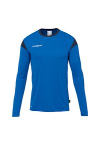 UHLSPORT - Dżersej z długim rękawem Uhlsport Squad 27. Kolor: niebieski. Materiał: jersey. Długość rękawa: długi rękaw. Długość: długie