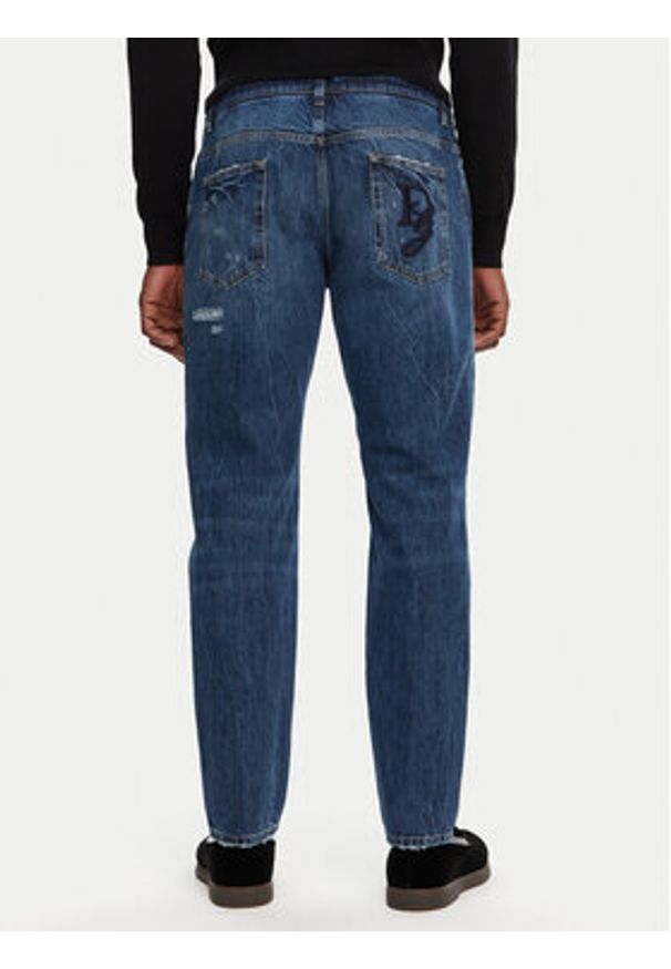DOLCE & GABBANA - Dolce&Gabbana Jeansy GYJDAZ G8KE9 S9001 Granatowy Regular Fit. Kolor: niebieski