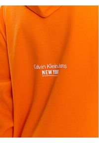Calvin Klein Jeans Bluza J20J221153 Pomarańczowy Oversize. Kolor: pomarańczowy. Materiał: bawełna #3
