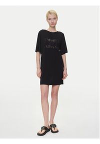 Emporio Armani Sukienka codzienna EW000618 AF12187 UC001 Czarny Loose Fit. Okazja: na co dzień. Kolor: czarny. Materiał: wiskoza. Typ sukienki: proste. Styl: casual #3