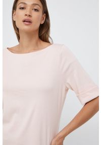 Lauren Ralph Lauren t-shirt 200654963133 damski kolor różowy. Kolor: różowy. Materiał: dzianina. Wzór: gładki #3