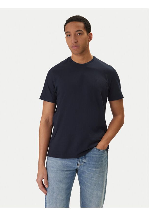 Calvin Klein Jeans T-Shirt Classic Monogram LV04RD254G Granatowy Regular Fit. Kolor: niebieski. Materiał: bawełna