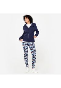 DOMYOS - Bluza z kapturem damska Domyos Gym & Pilates. Typ kołnierza: kaptur. Kolor: niebieski. Materiał: elastan, materiał, bawełna, lyocell, poliester. Sport: joga i pilates