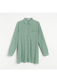 Reserved - Koszula z EcoVero™ - Khaki. Kolor: brązowy #1