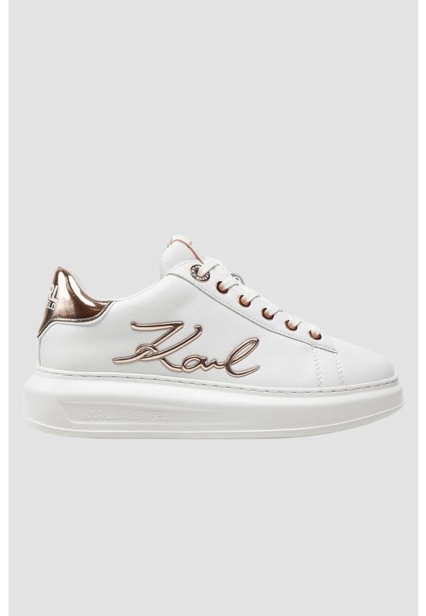 Karl Lagerfeld - KARL LAGERFELD Białe sneakersy damskie KAPRI Signia, Rozmiar 41. Okazja: na co dzień. Kolor: biały