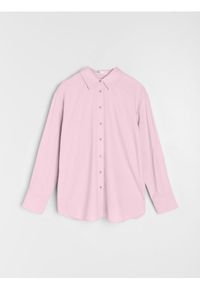 Sinsay - Koszula z domieszką lnu - różowy. Kolor: różowy. Materiał: len #1